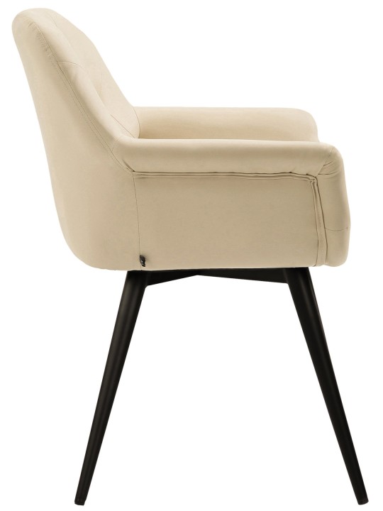 Silla de comedor Langford piel sintética, crema