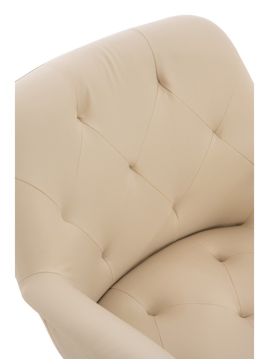 Silla de comedor Langford piel sintética, crema