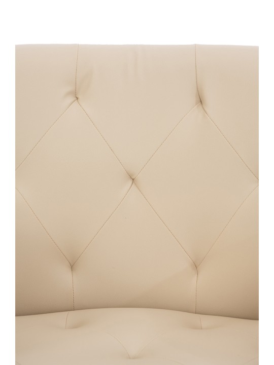 Silla de comedor Langford piel sintética, crema