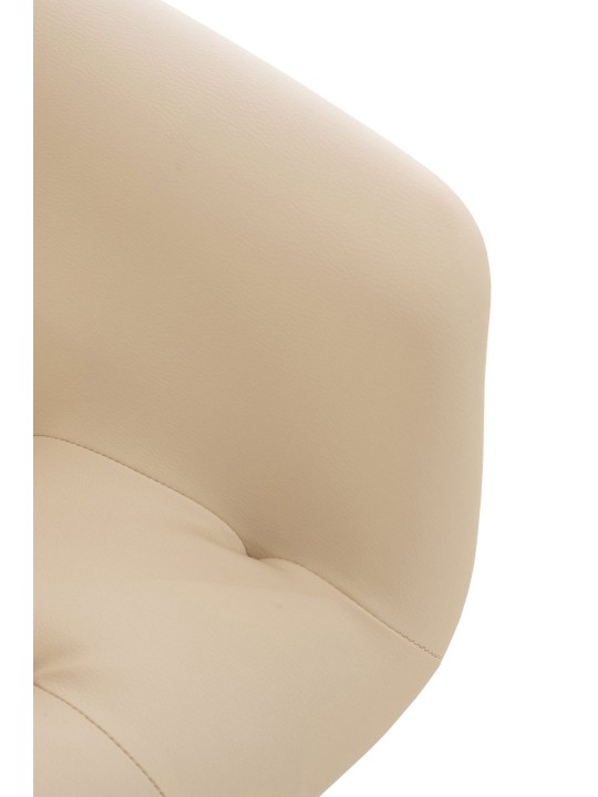 Silla de comedor Langford piel sintética, crema