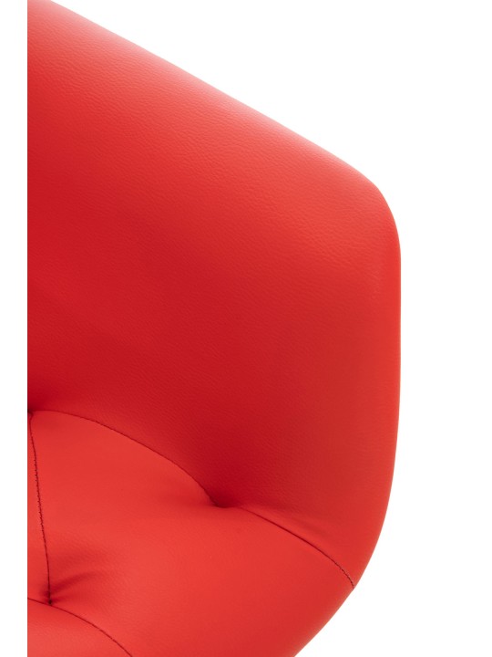 Silla de comedor Langford piel sintética, rojo