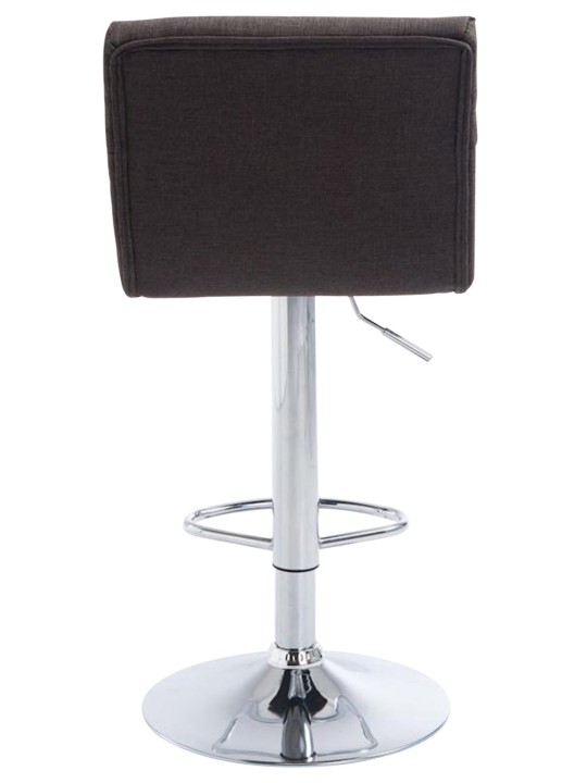 Taburete de bar Limerick tela cromo, gris oscuro