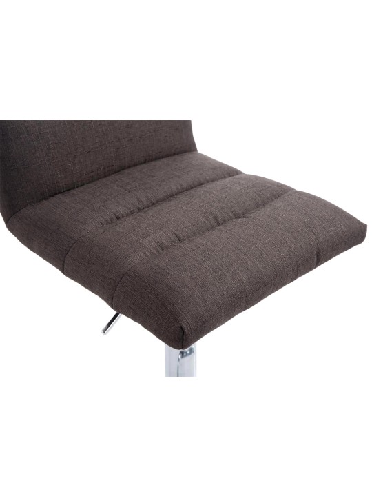 Taburete de bar Limerick tela cromo, gris oscuro