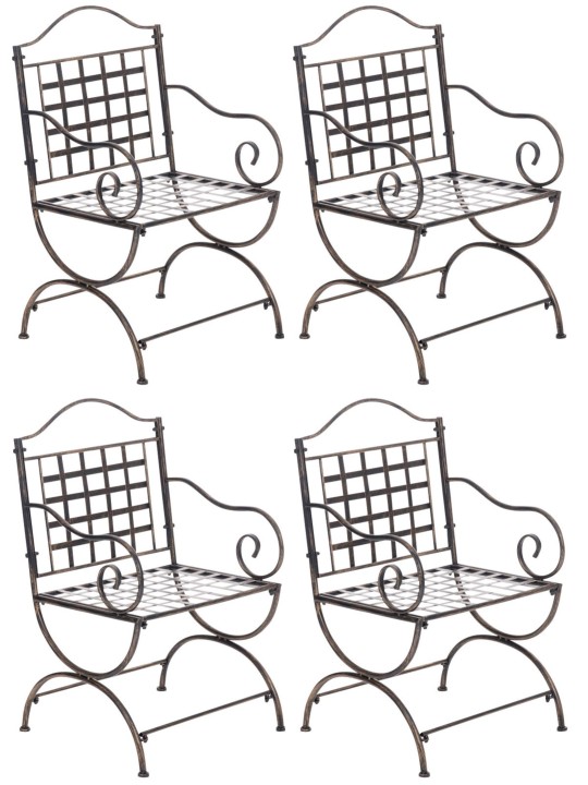 Conjunto de 4 sillas Lotta, bronce Conjunto de 4 sillas Lotta, bronce