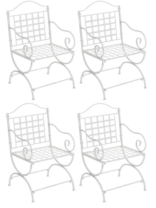 Conjunto de 4 sillas Lotta, blanco antiguo Conjunto de 4 sillas Lotta, blanco antiguo