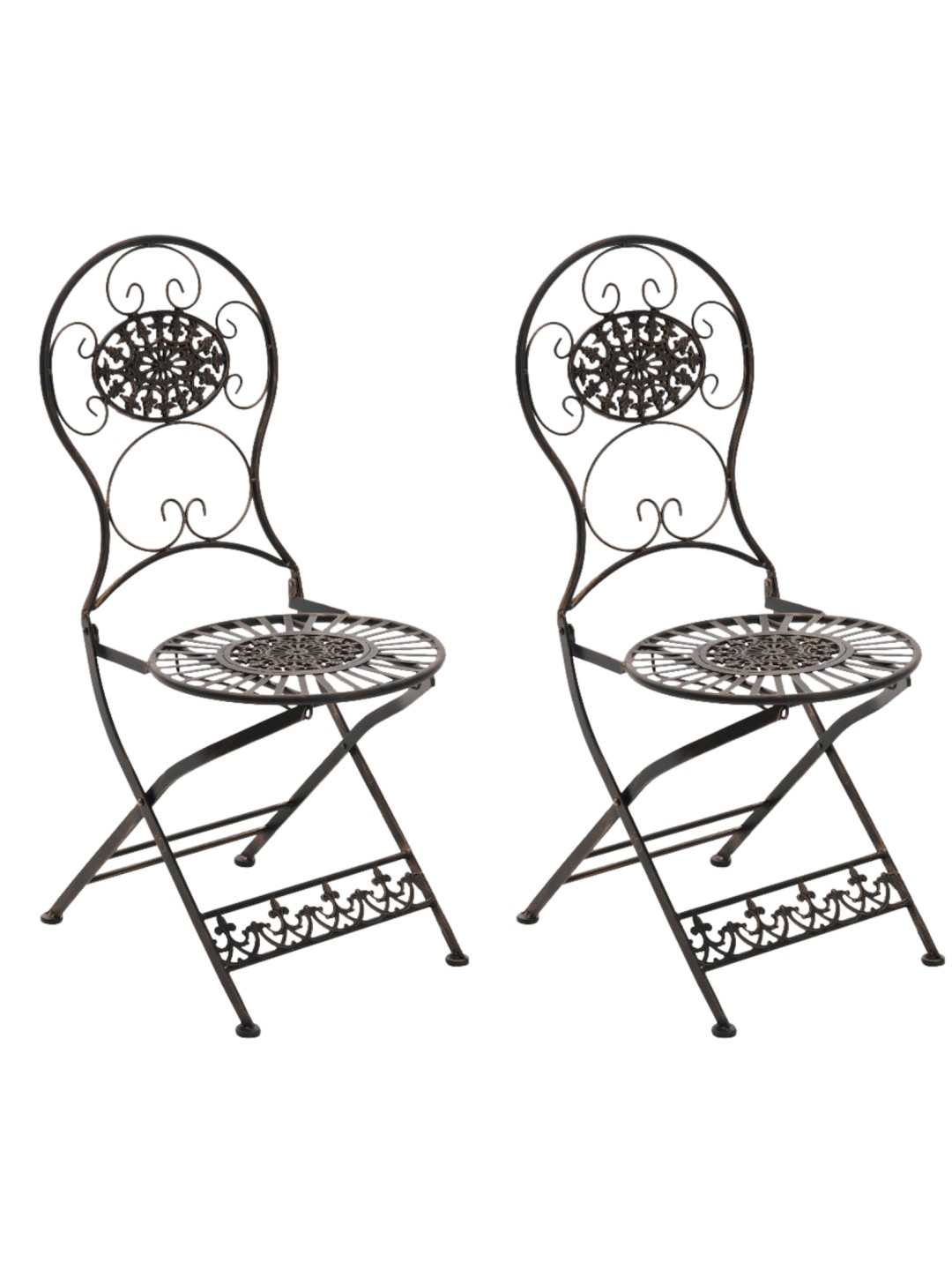 Conjunto de 2 sillas Mani, bronce