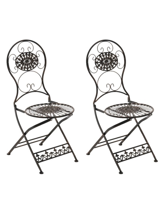 Conjunto de 2 sillas Mani, bronce Conjunto de 2 sillas Mani, bronce