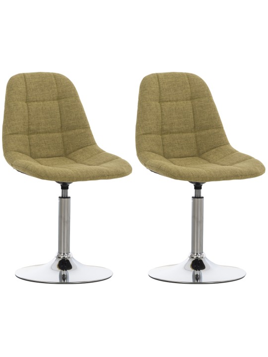 Conjunto de 2 sillas tela Emil, verde Conjunto de 2 sillas tela Emil, verde