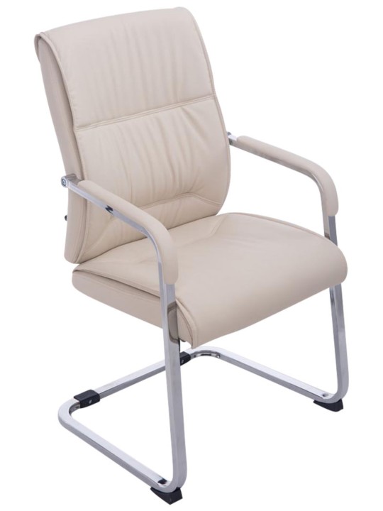 Conjunto de 2 sillas voladizas XL Anubis, crema