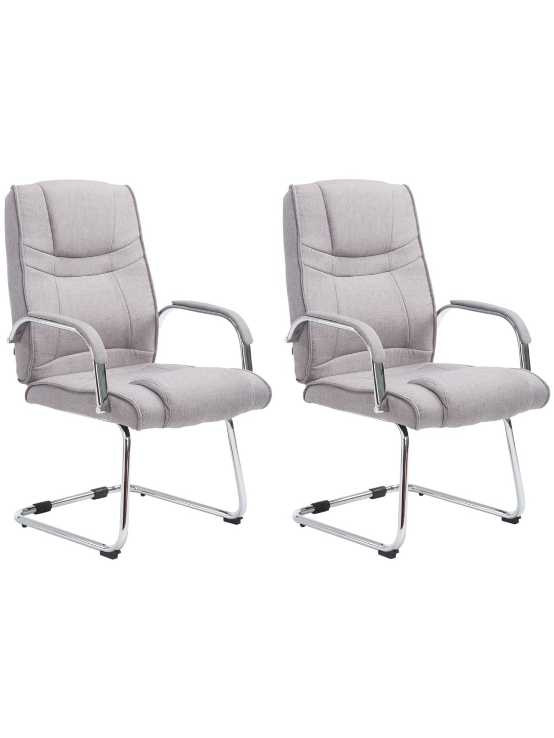 Conjunto de 2 sillas tela Atila, gris