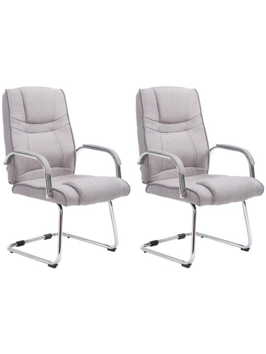 Conjunto de 2 sillas tela Atila, gris Conjunto de 2 sillas tela Atila, gris
