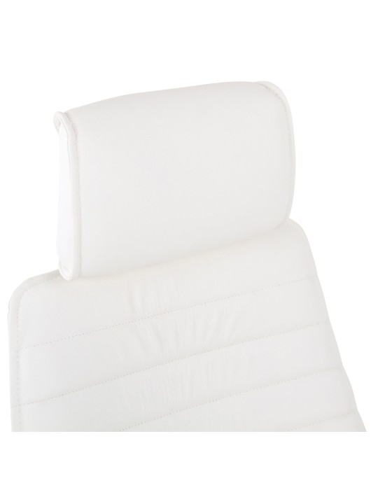 Silla de oficina Rako cuero genuino, blanco Silla de oficina Rako cuero genuino, blanco