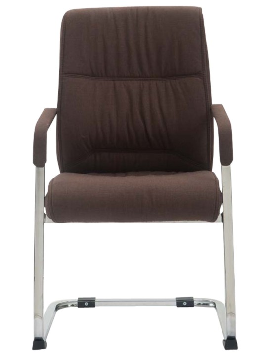 Conjunto de 2 sillas voladizas XL tela Anubis, marrón