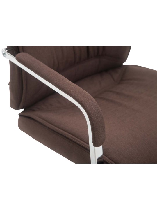 Conjunto de 2 sillas voladizas XL tela Anubis, marrón