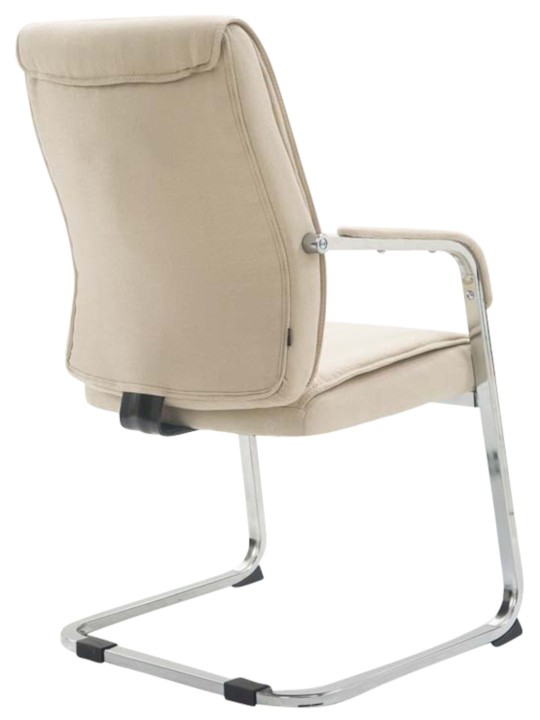 Conjunto de 2 sillas voladizas XL tela Anubis, crema