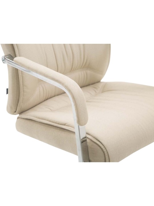 Conjunto de 2 sillas voladizas XL tela Anubis, crema