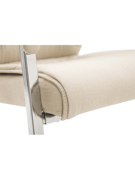 Conjunto de 2 sillas voladizas XL tela Anubis, crema