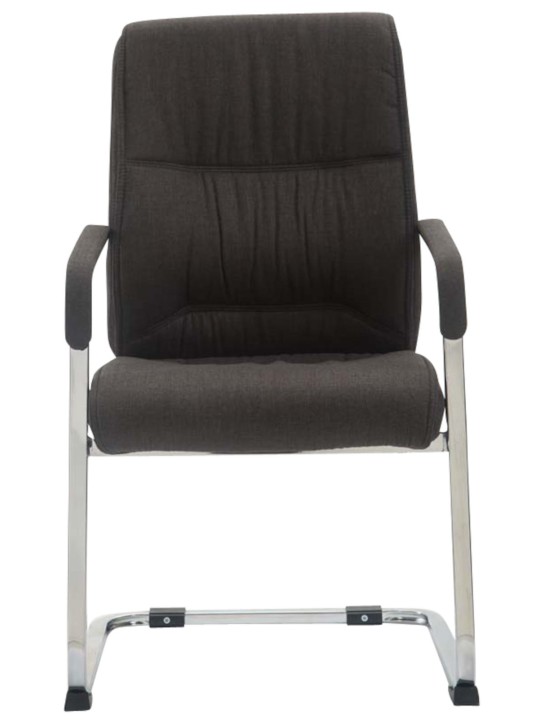 Conjunto de 2 sillas voladizas XL tela Anubis, gris oscuro