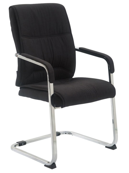 Conjunto de 2 sillas voladizas XL tela Anubis, negro