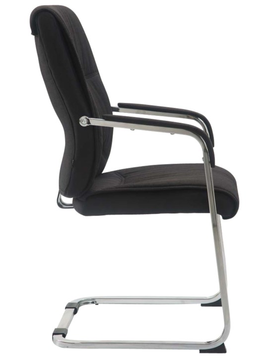 Conjunto de 2 sillas voladizas XL tela Anubis, negro