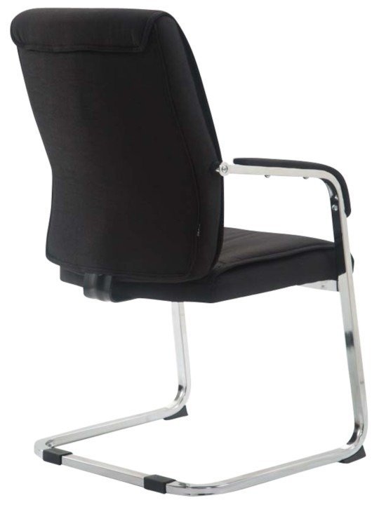 Conjunto de 2 sillas voladizas XL tela Anubis, negro