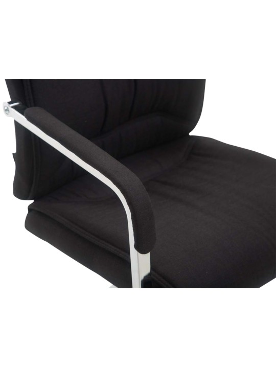 Conjunto de 2 sillas voladizas XL tela Anubis, negro