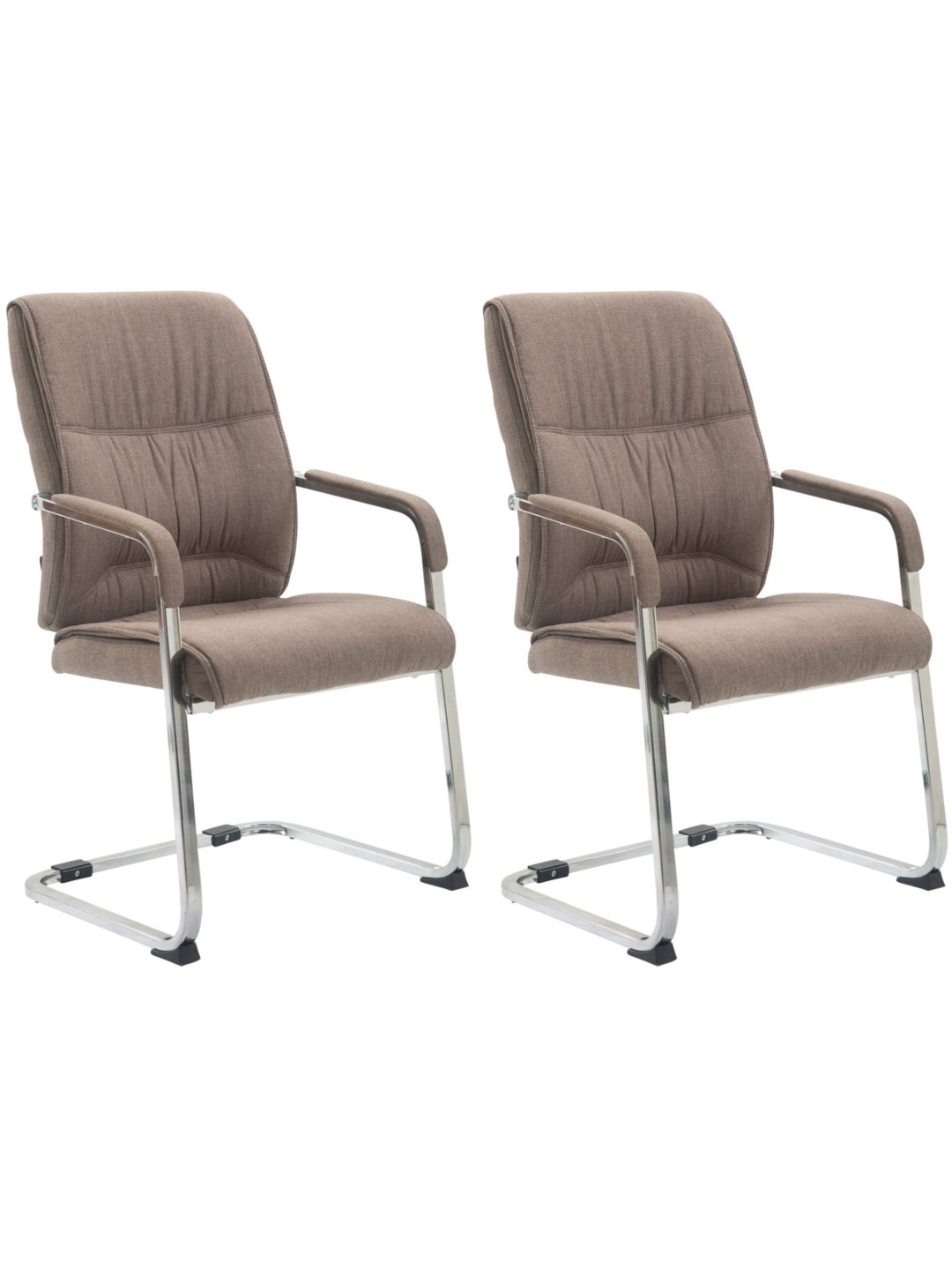 Conjunto de 2 sillas voladizas XL tela Anubis, taupe