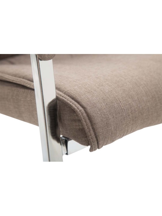 Conjunto de 2 sillas voladizas XL tela Anubis, taupe