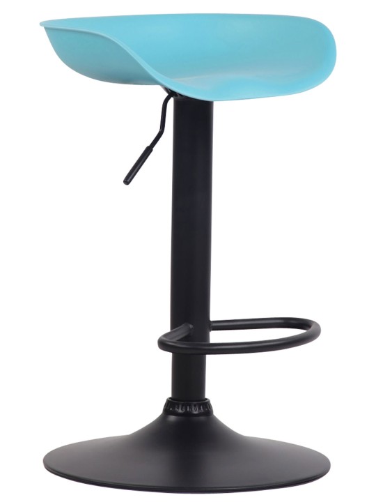 Juego de 4 taburetes de bar Anaheim plástico negro, azul