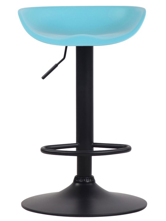 Juego de 4 taburetes de bar Anaheim plástico negro, azul