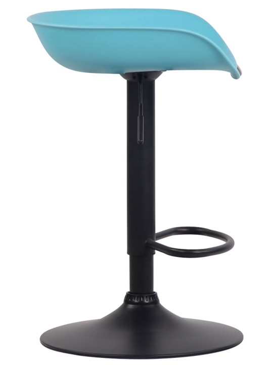 Juego de 4 taburetes de bar Anaheim plástico negro, azul