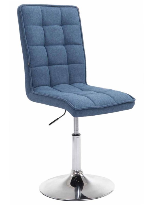 Juego de 2 Sillas de Comedor Tela Pekín V2, azul