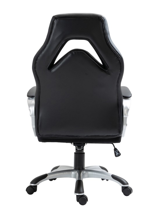 Silla de oficina Foxton piel sintética, negro/gris