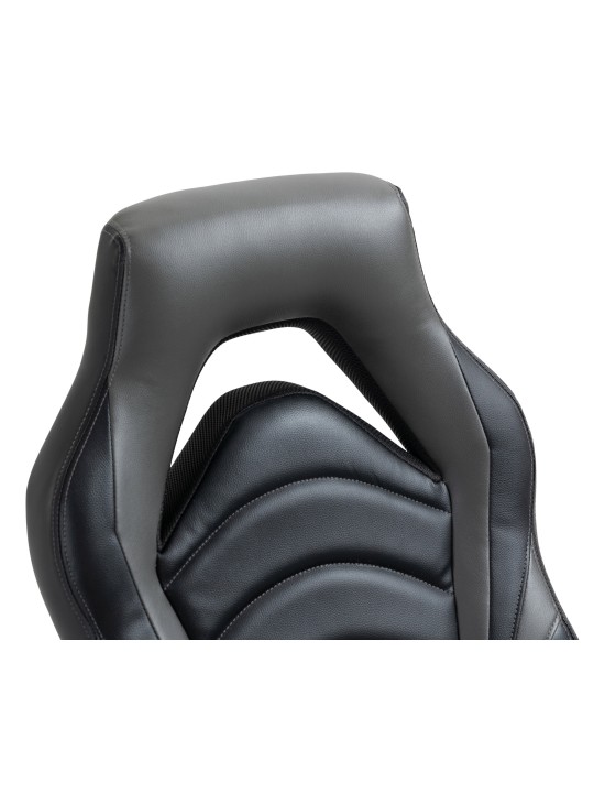 Silla de oficina Foxton piel sintética, negro/gris