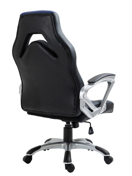 Silla de oficina Foxton piel sintética, negro/azul Silla de oficina Foxton piel sintética, negro/azul