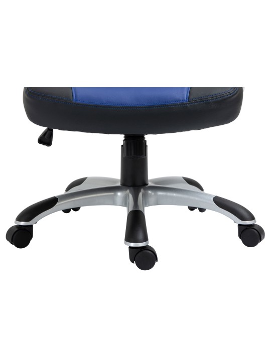 Silla de oficina Foxton piel sintética, negro/azul Silla de oficina Foxton piel sintética, negro/azul