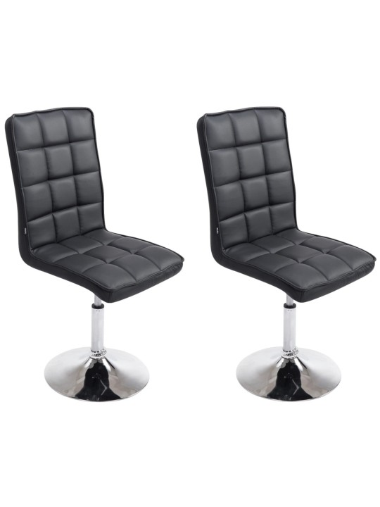 Juego de 2 sillas de comedor Peking V2, negro