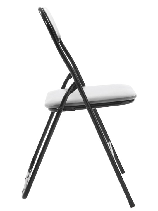 Conjunto de 2 sillas plegables Felix, gris/negro