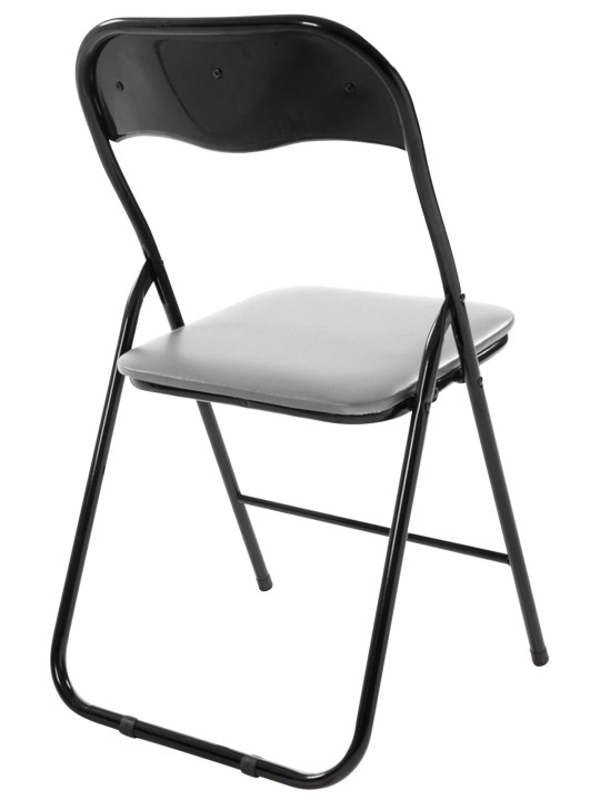 Conjunto de 2 sillas plegables Felix, gris/negro