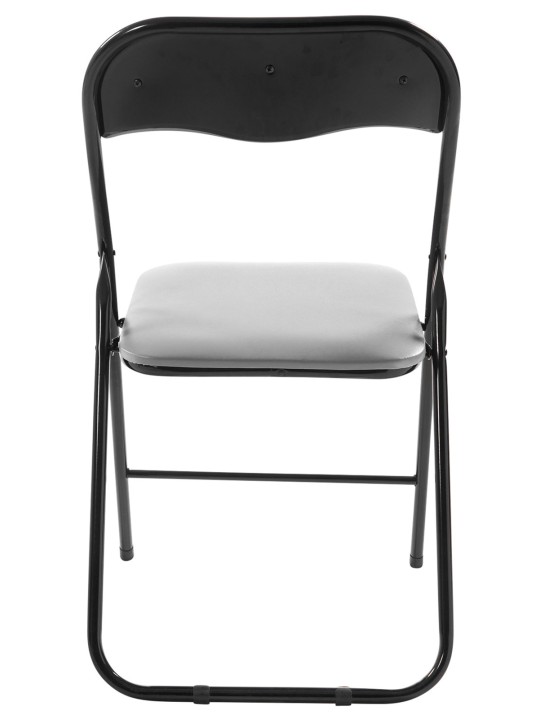 Conjunto de 2 sillas plegables Felix, gris/negro