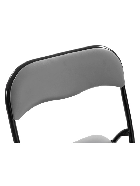 Juego de 4 sillas plegables Felix., gris/negro Juego de 4 sillas plegables Felix., gris/negro