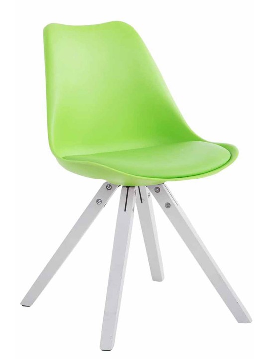 Conjunto de 4 sillas Toulouse polipiel Square, verde Conjunto de 4 sillas Toulouse polipiel Square, verde