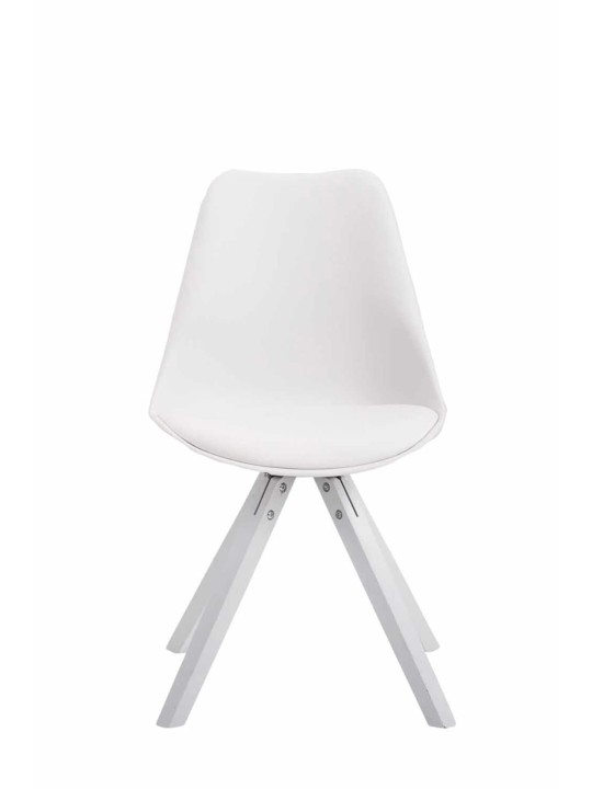 Conjunto de 4 sillas Toulouse polipiel Square, blanco Conjunto de 4 sillas Toulouse polipiel Square, blanco