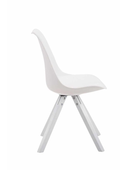 Conjunto de 4 sillas Toulouse polipiel Square, blanco Conjunto de 4 sillas Toulouse polipiel Square, blanco