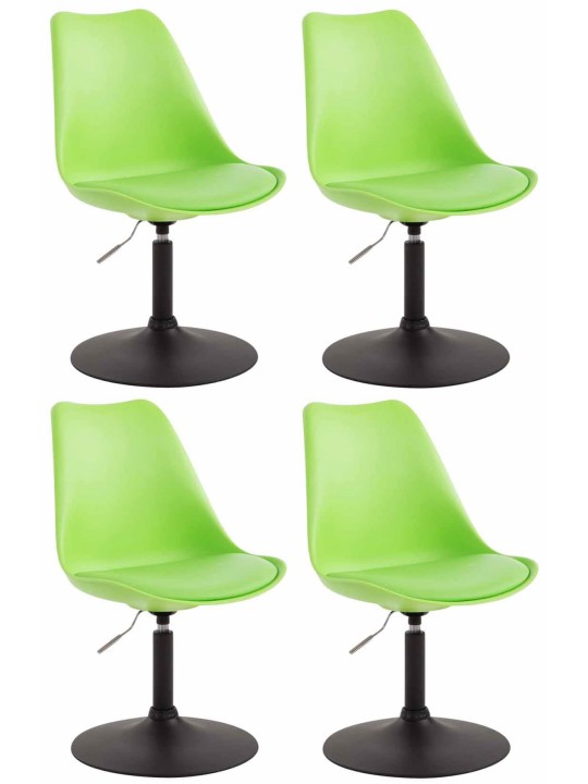 Juego de 4 sillas de comedor Maverick B plástico, verde Juego de 4 sillas de comedor Maverick B plástico, verde