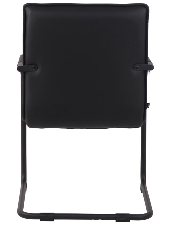 Conjunto de 2 sillas de visita Gandia polipiel, negro