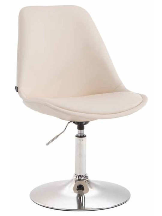 Juego de 4 sillas de comedor Maverick C polipiel, crema