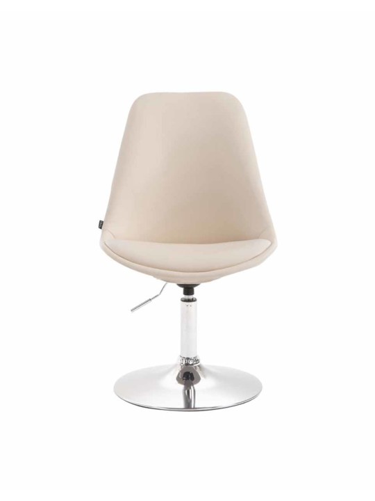 Juego de 4 sillas de comedor Maverick C polipiel, crema