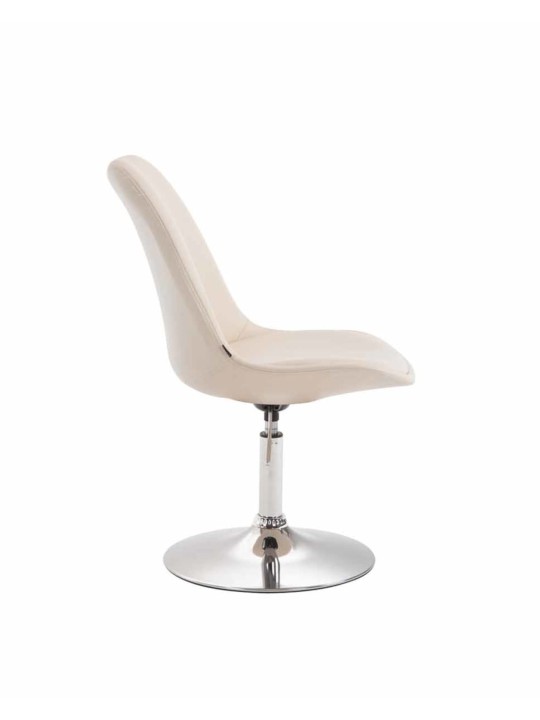 Juego de 4 sillas de comedor Maverick C polipiel, crema