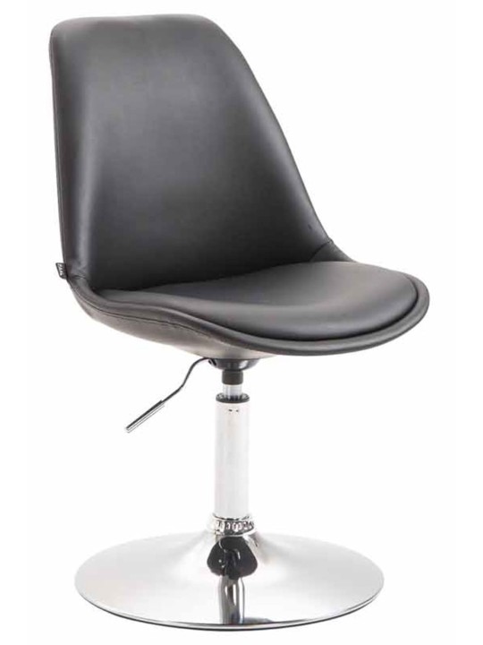 Juego de 4 sillas de comedor Maverick C polipiel, negro